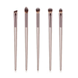 Champagne makeup brushes set