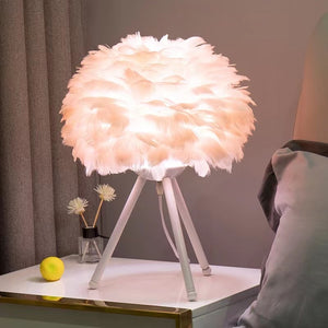 Brauer Feather Bedroom Table Lamp