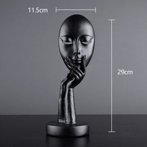 Modern Abstract Human Face Art Statue