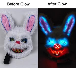 Masquerade LED Halloween Bunny Mask