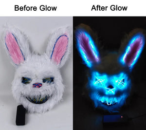 Masquerade LED Halloween Bunny Mask