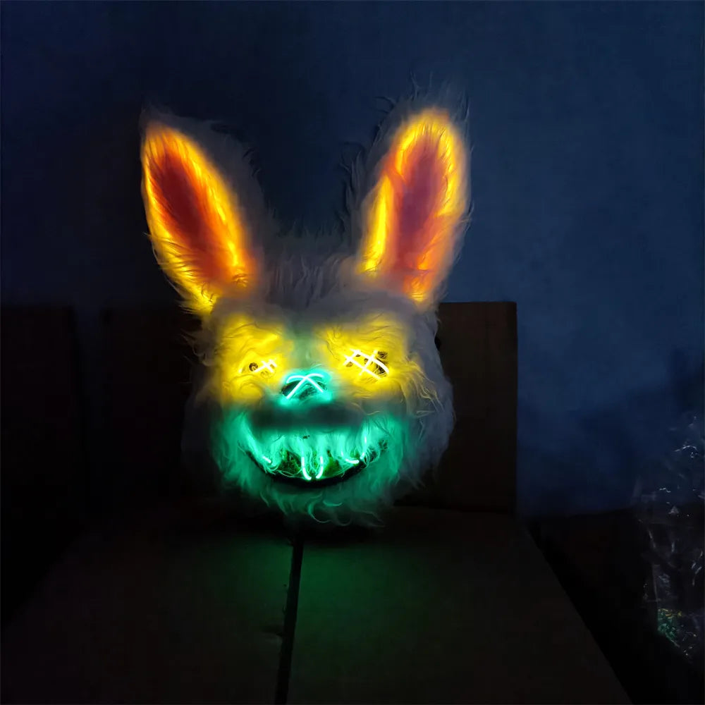 Masquerade LED Halloween Bunny Mask