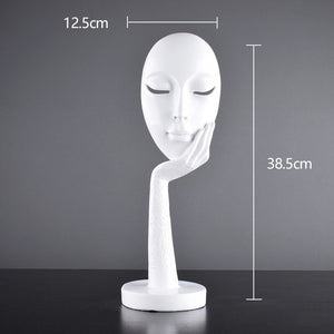 Modern Abstract Human Face Art Statue