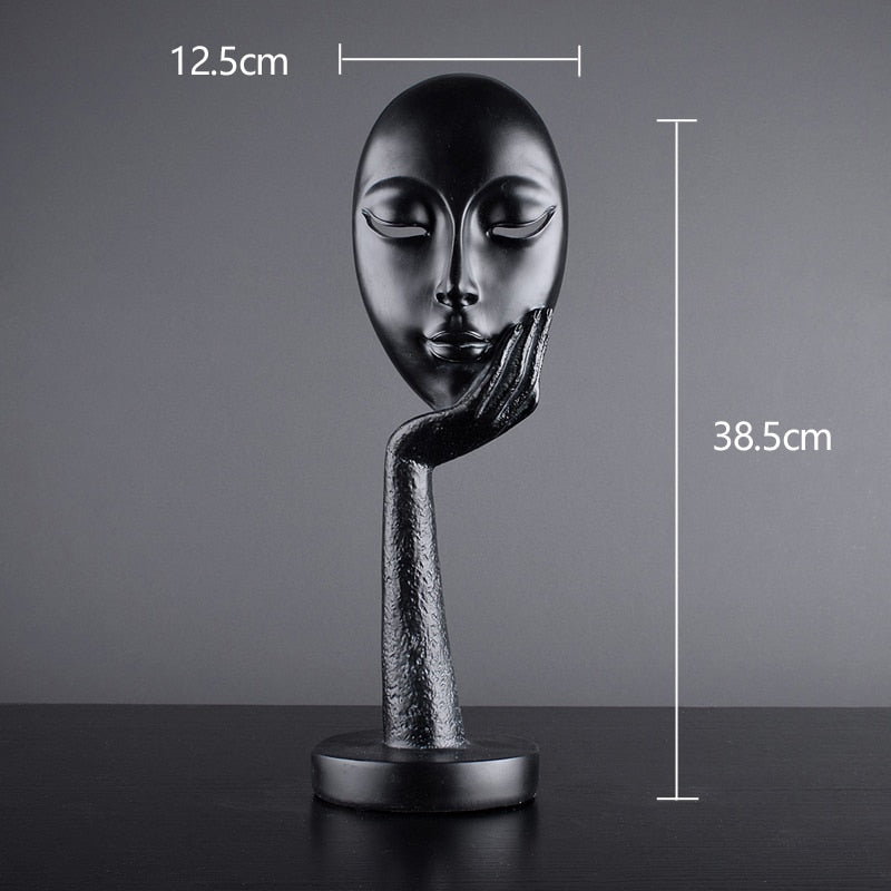 Modern Abstract Human Face Art Statue