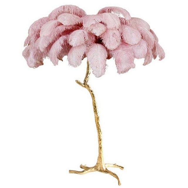 Nordic LED Ostrich Feather Floor Lamp