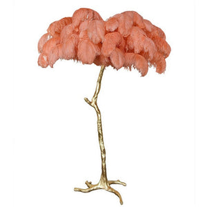 Nordic LED Ostrich Feather Floor Lamp