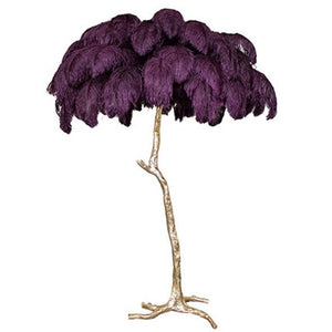 Nordic LED Ostrich Feather Floor Lamp