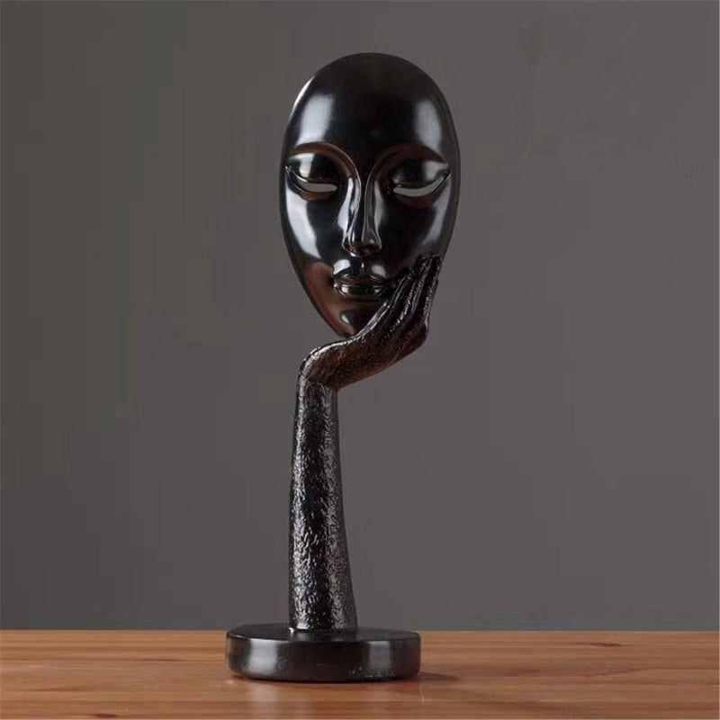 Modern Abstract Human Face Art Statue